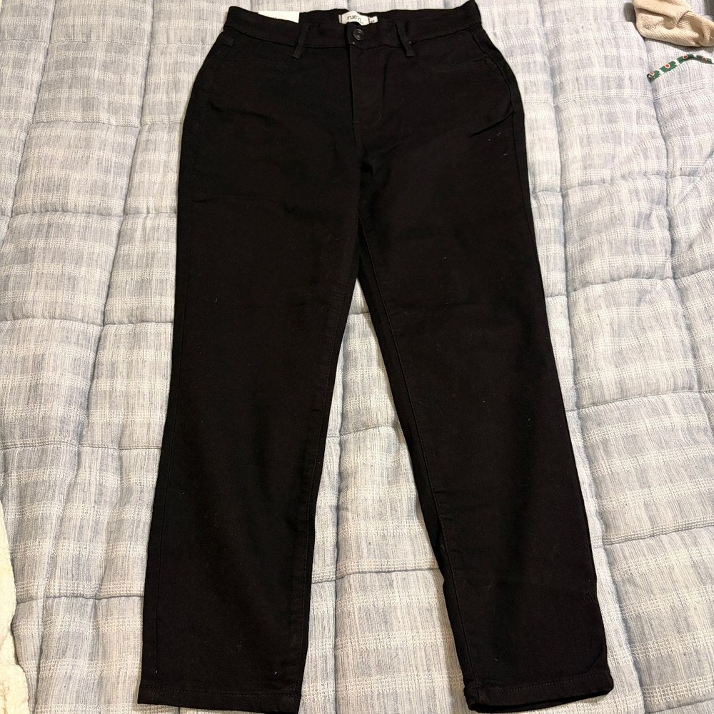 Rue21 Jeans High Rise Skinny Stretch Button Zip Womens 8S Black Short Denim NWT